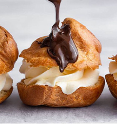 نان خامه ای شکلاتی